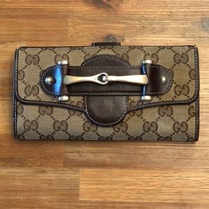 Authentic Gucci GG Pattern Continental Wallet